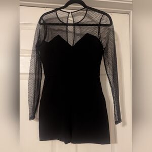 Bcbggeneration Size 4 Black Romper euc , SheerSleeve